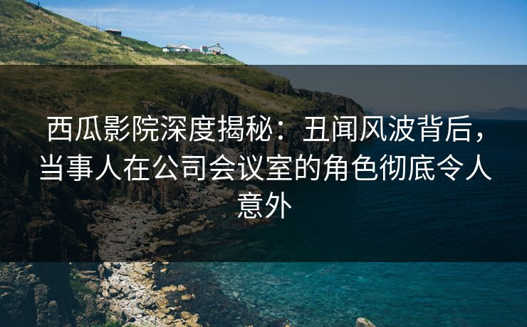 西瓜影院深度揭秘：丑闻风波背后，当事人在公司会议室的角色彻底令人意外