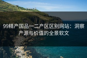 99精产国品一二产区区别网站：洞察产源与价值的全景软文